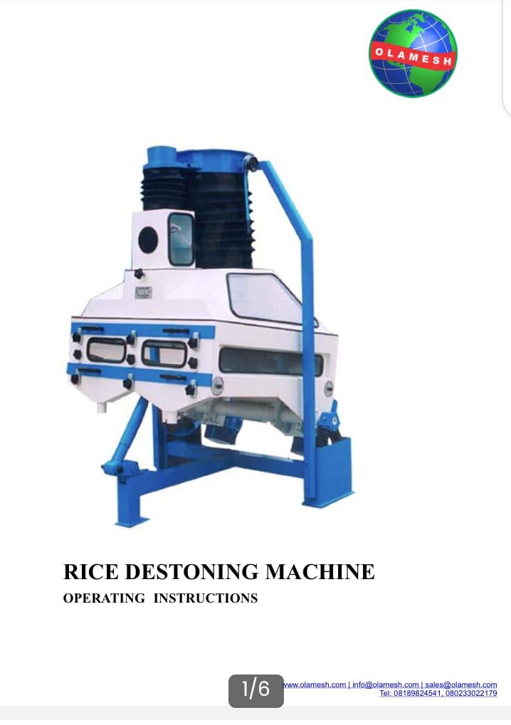 Rice Destoning & Processing